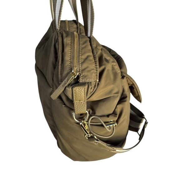 Tommy Bahama Go Everywhere Olive Green Cargo Tote Puffer Bag Detachable Strap - Picture 4 of 15
